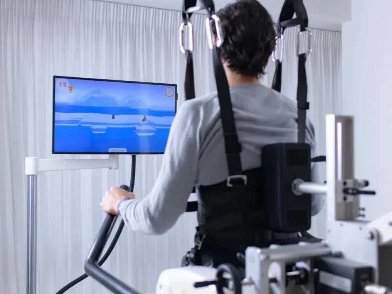 Patient on one of Glavic Clinic Lokomat